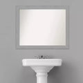 Miroir mural de salle de bain brossé nickel, sans biseau