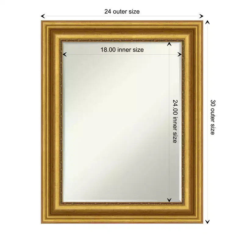 Petit miroir mural biseauté pour salle de bain