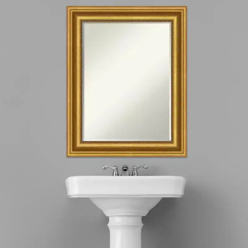 Petit miroir mural biseauté pour salle de bain