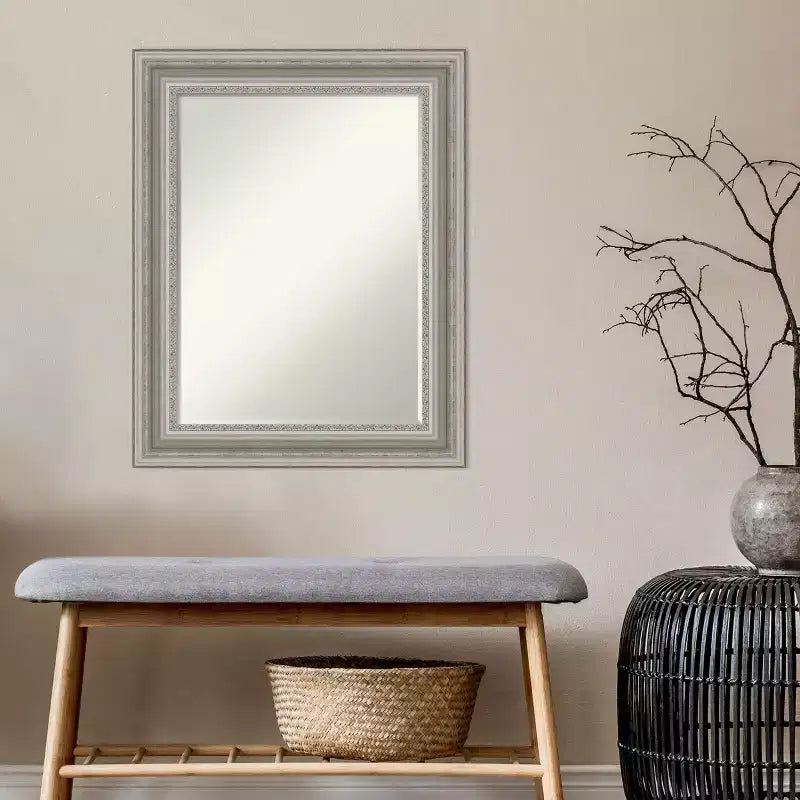 Petit miroir mural biseauté pour salle de bain