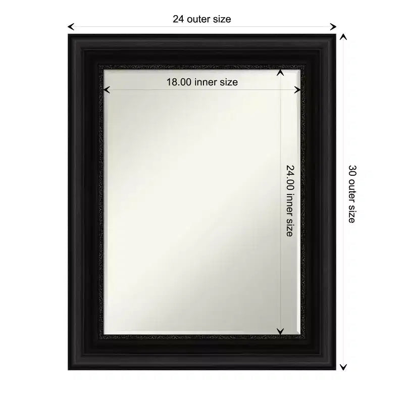 Petit miroir mural biseauté pour salle de bain