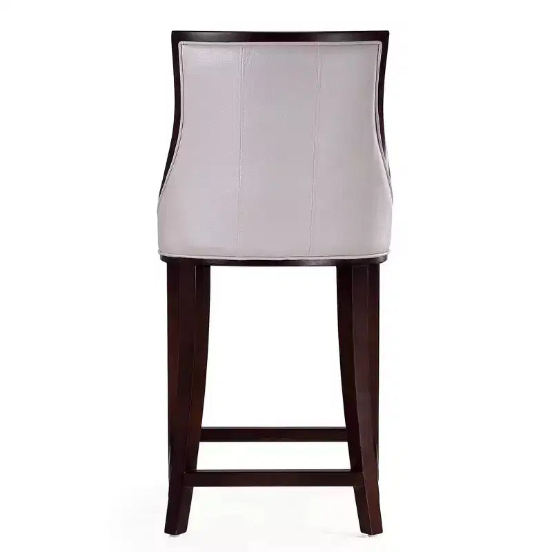 Tabourets de bar à hauteur de comptoir en similicuir et hêtre tapissé