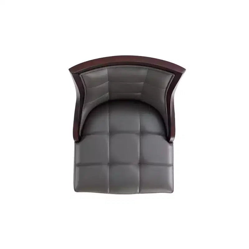 Tabourets de bar à hauteur de comptoir en similicuir et hêtre tapissé