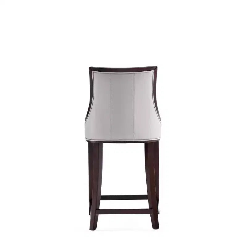 Tabourets de bar à hauteur de comptoir en similicuir et hêtre tapissé